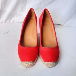 J.Crew Wedge Size 8 Seville Canvas‎ Espadrille Heels